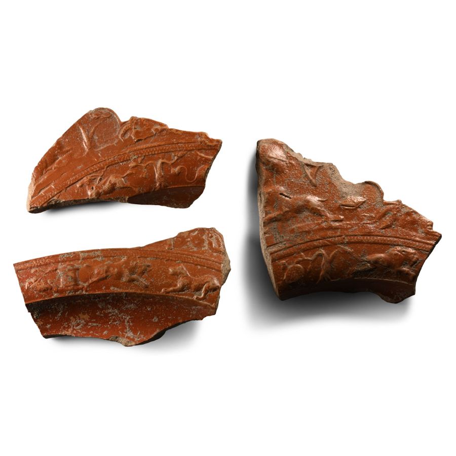 Roman Redware Vessel Fragment Group