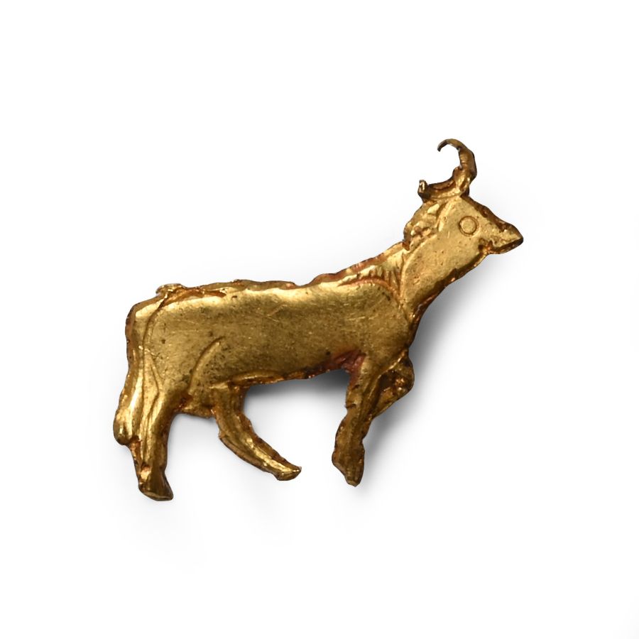 Egyptian Gold Bull Amulet
