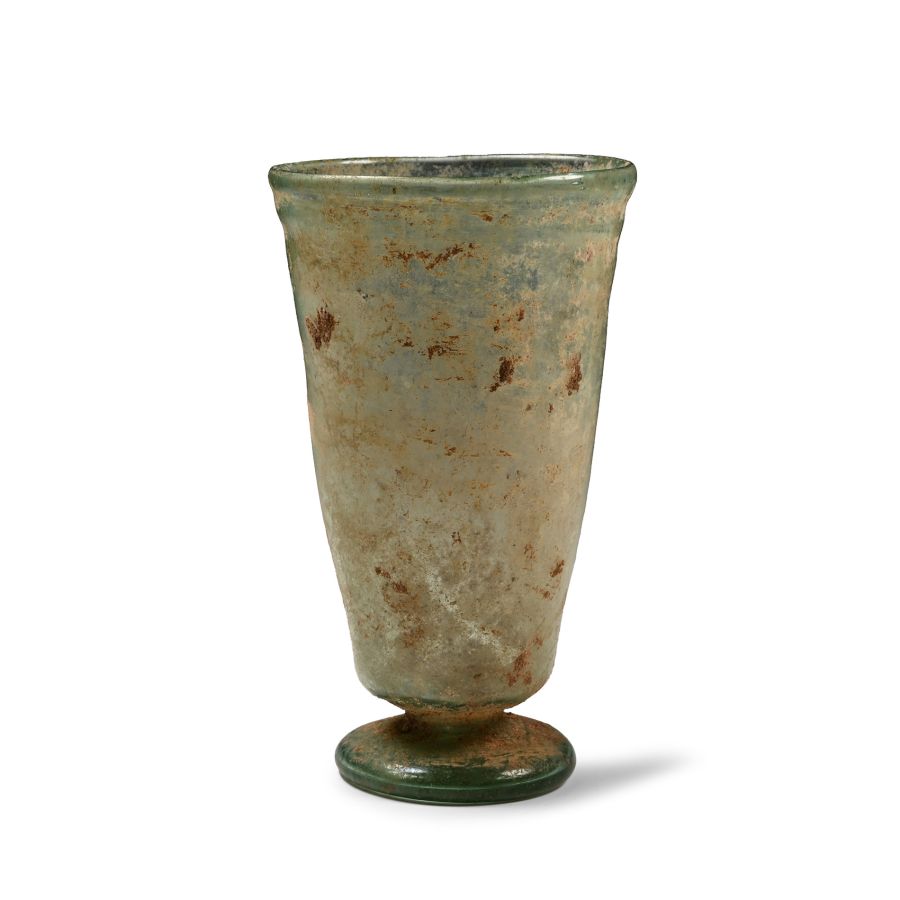 Roman Footed Glass Cup