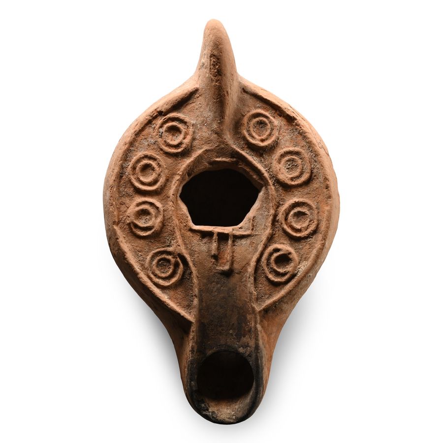 Roman Redware Oil Lamp
