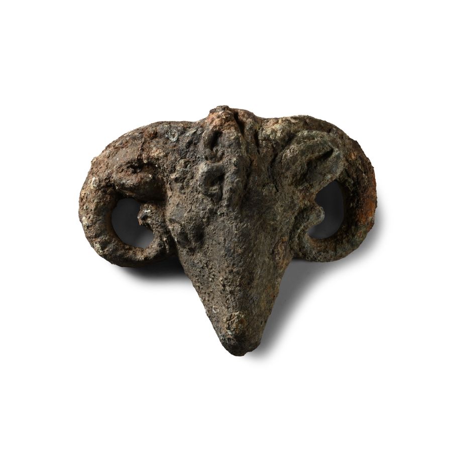 Roman Bronze Ram's Head Protome