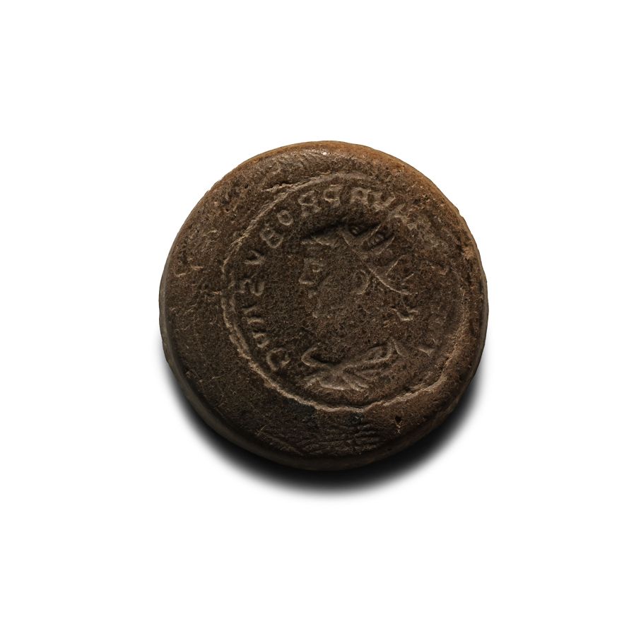 Roman Bifacial Terracotta Forger's Coin Mould