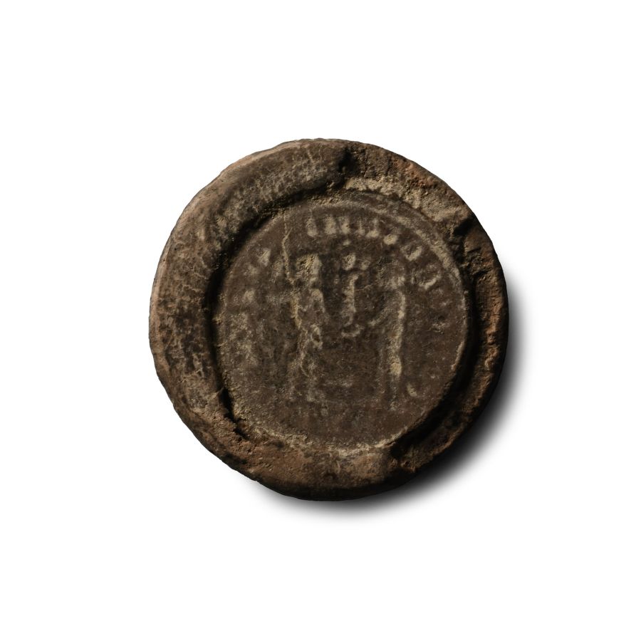 Roman Bifacial Terracotta Forger's Coin Mould