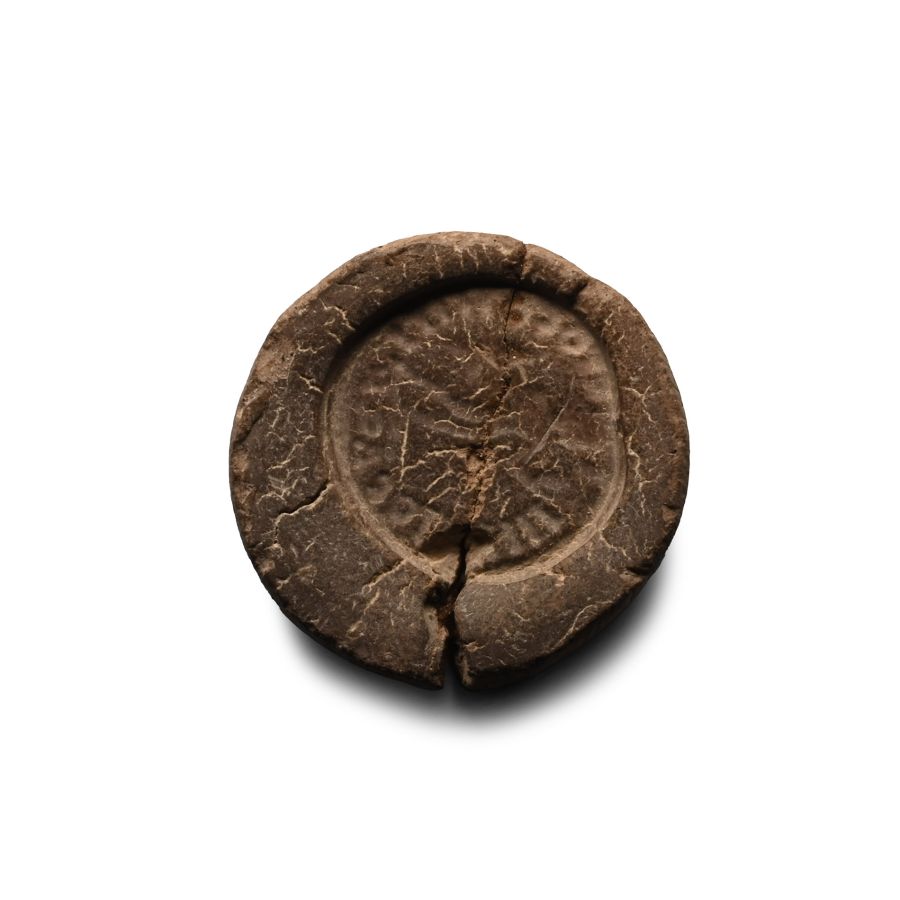Roman Bifacial Terracotta Forger's Coin Mould