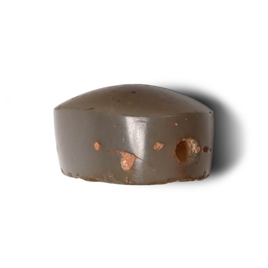 Western Asiatic Chalcedony Bead with Aramaic Inscriptions