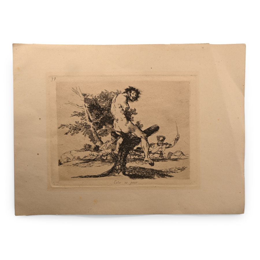 Francisco Goya 'This is worse' (Esto es peor), Plate 37 of The Disasters of War series