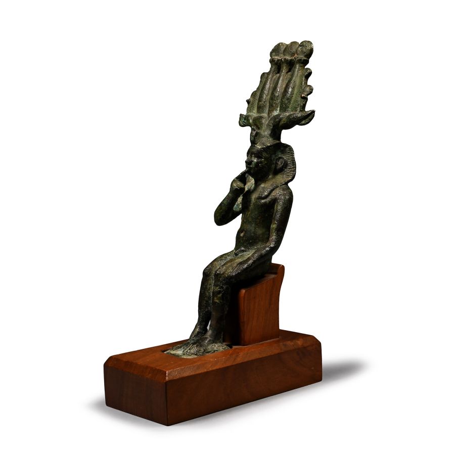 Egyptian Bronze Figure of Harpocrates