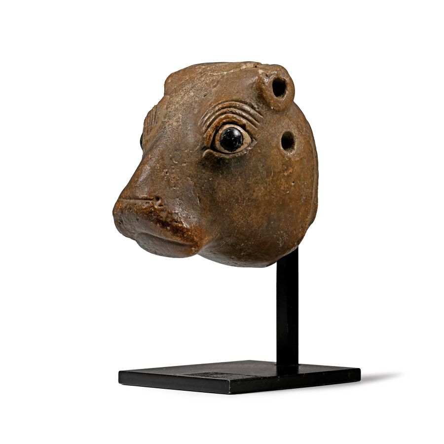 Sumerian Limestone Bull Head Protome