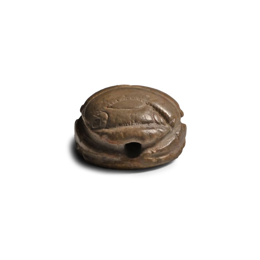 Phoenician Stone Scarab with Inscription