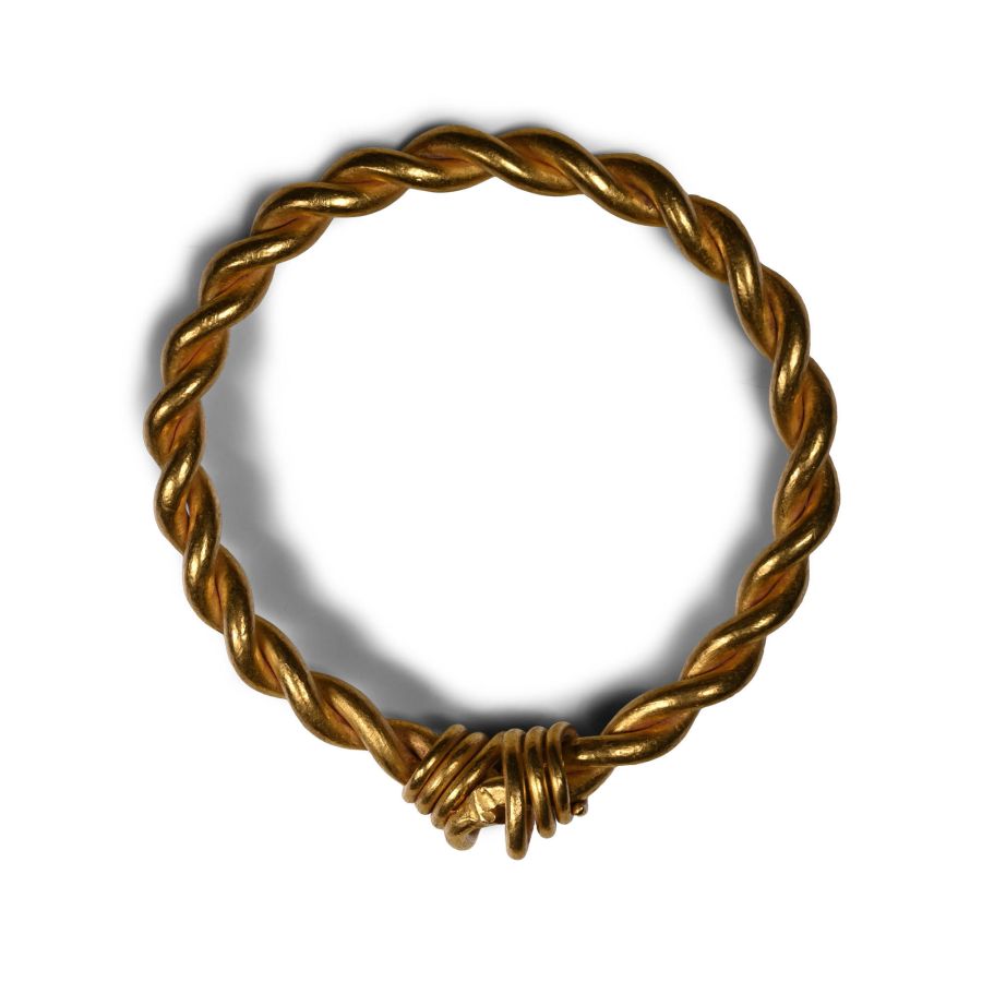 Viking Age Gold Twisted Bangle