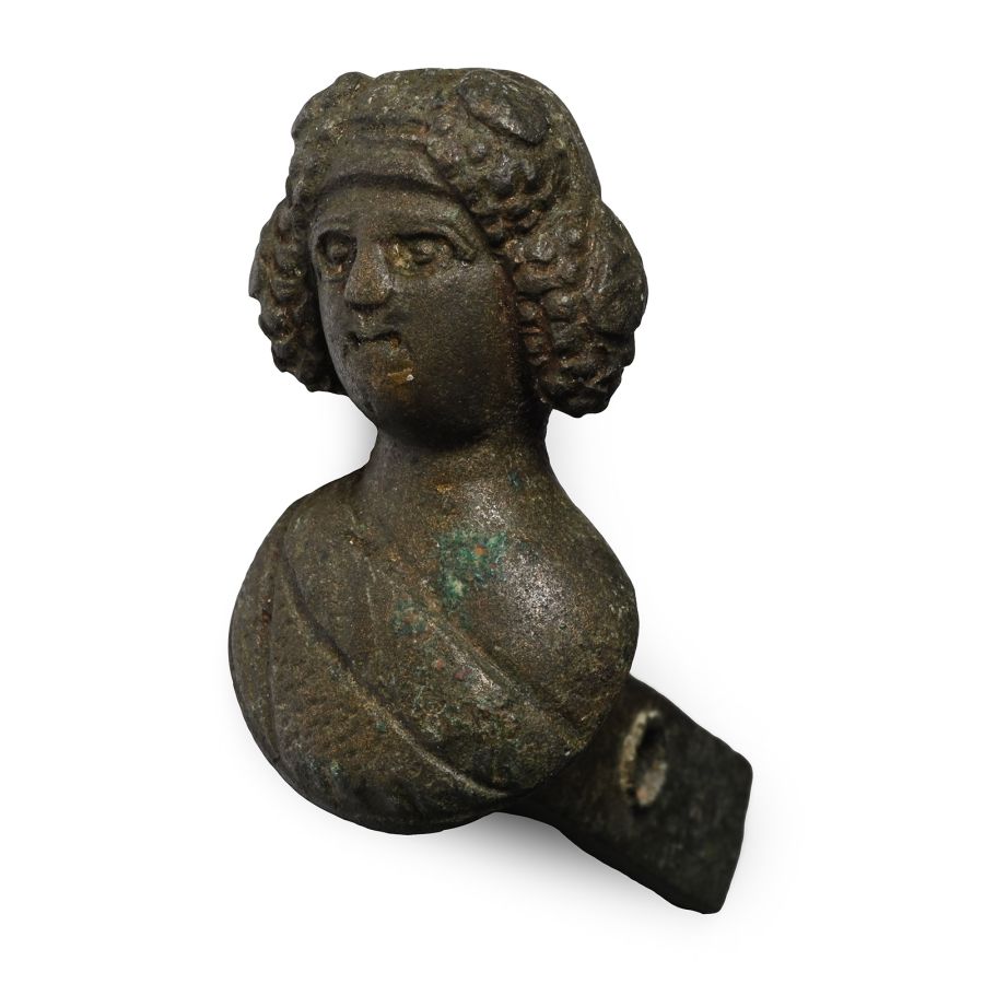 Roman Bronze Bust of Child Dionysus
