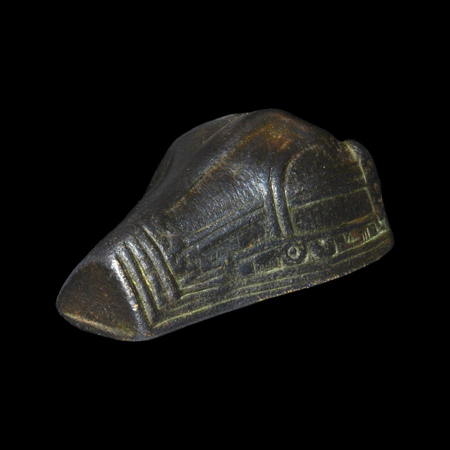 Scandinavian Viking Bronze Boar Brooch with Figures