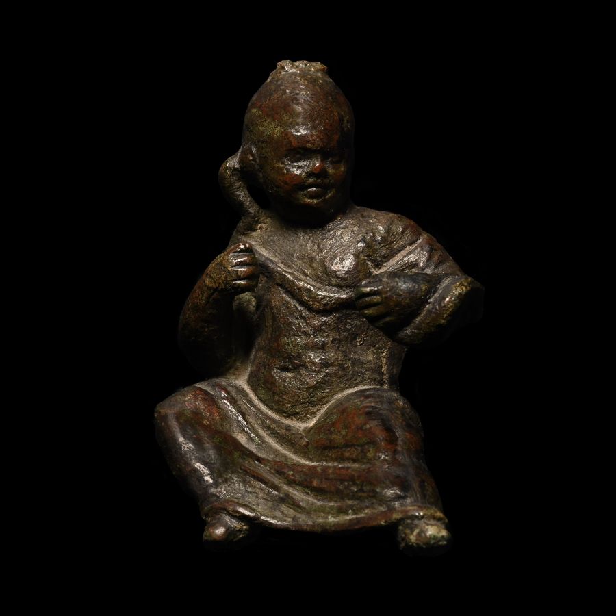 Roman Bronze Statuette of Harpocrates