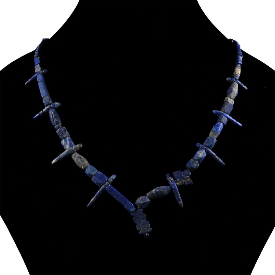 Bactrian Style Lapis Lazuli Bead Necklace String