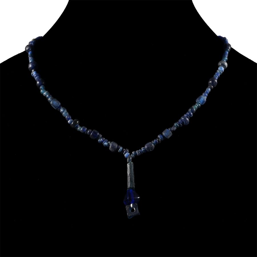 Roman Blue Glass Bead Necklace String
