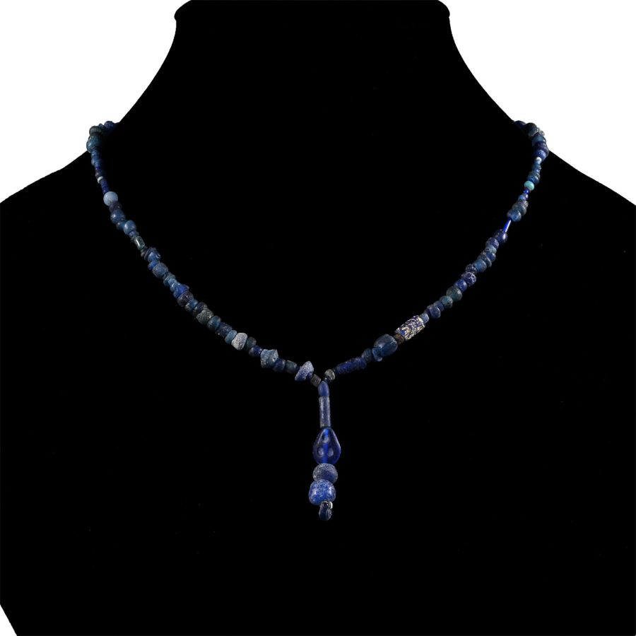 Roman Blue Glass Bead Necklace String