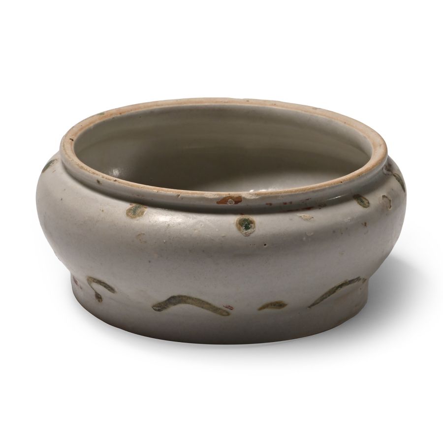 Hoi An Cargo Shipwreck Glazed Green and White Bowl