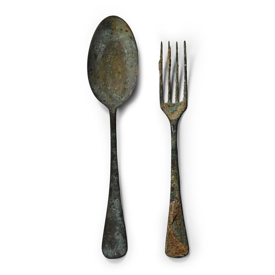 d 'Nuestra Senora de la Luz' Shipwreck Fork and Spoon Set