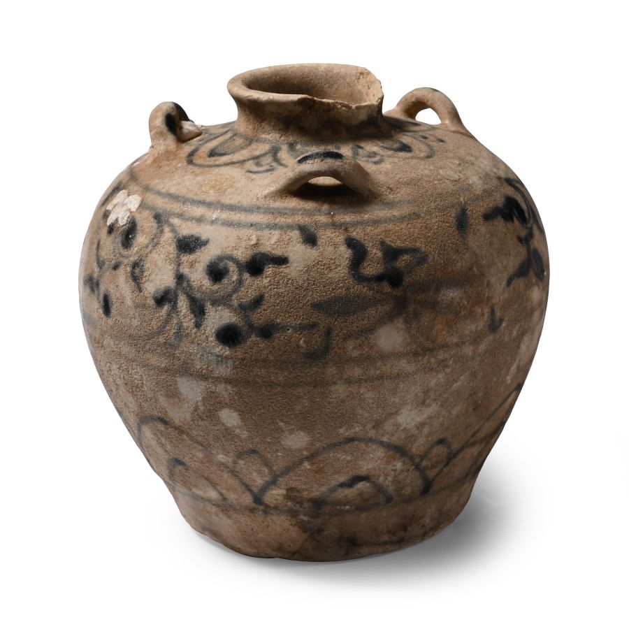 Hoi An Cargo Shipwreck Glazed Blue and White Vase