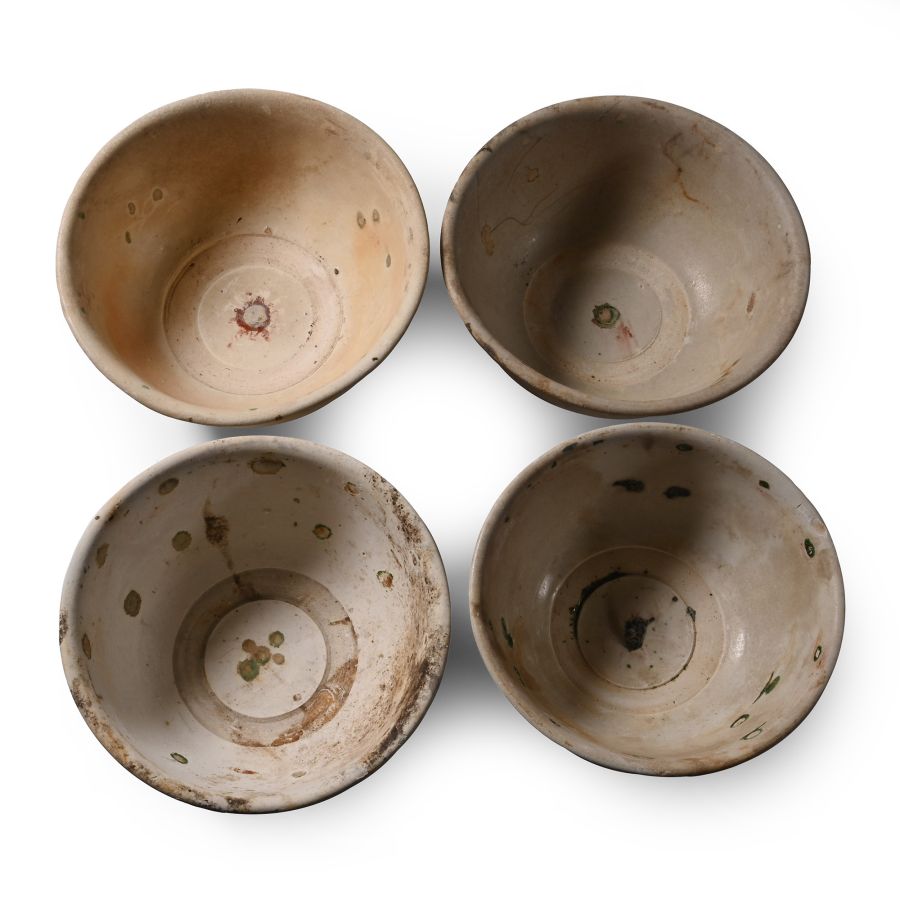Hoi An Cargo Shipwreck Glazed Polychrome Bowl Set