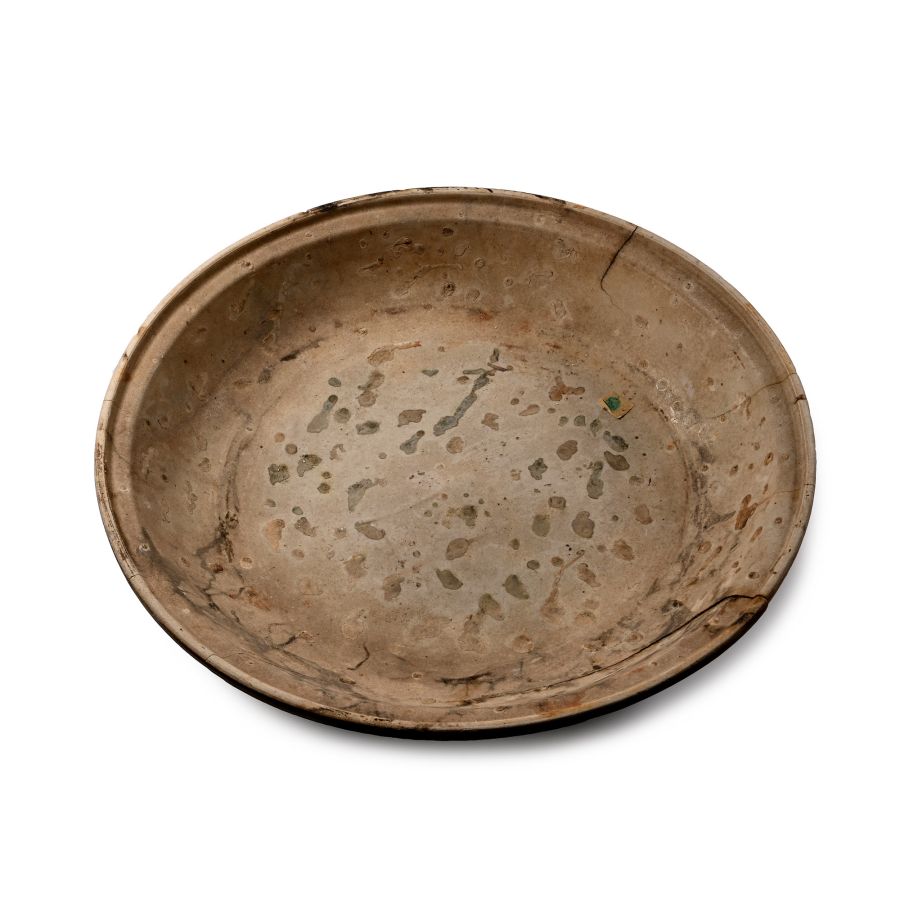 Massive Hoi An Cargo Shipwreck Glazed Polychrome Charger