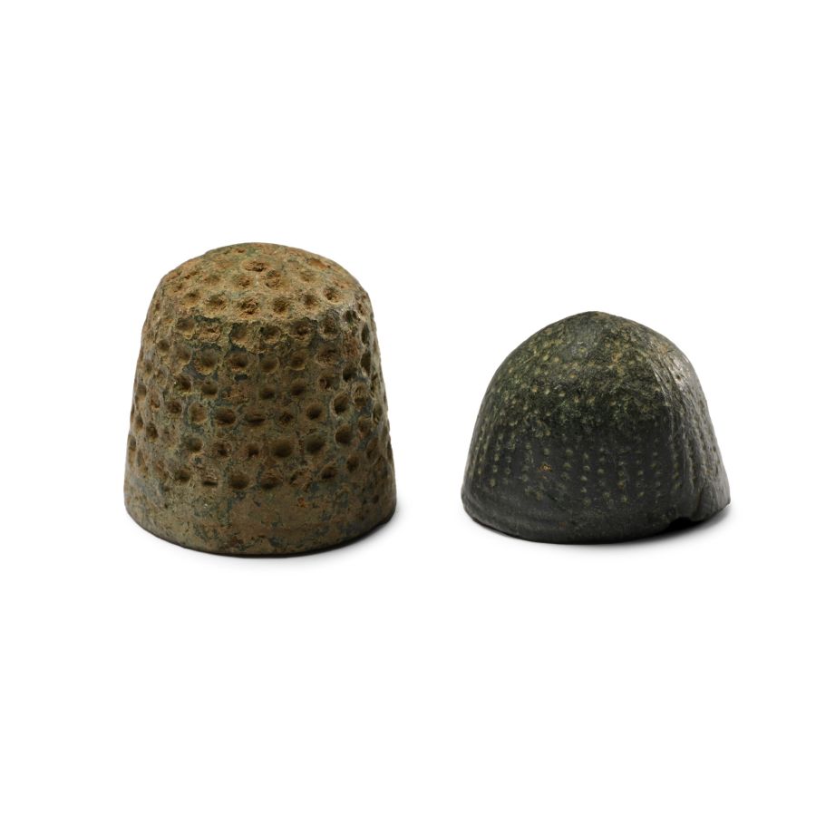 Medieval Bronze Beehive Thimble Group
