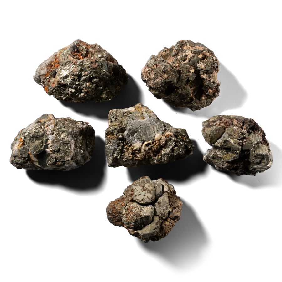 Large Pyrite Crystal Display Group [6]