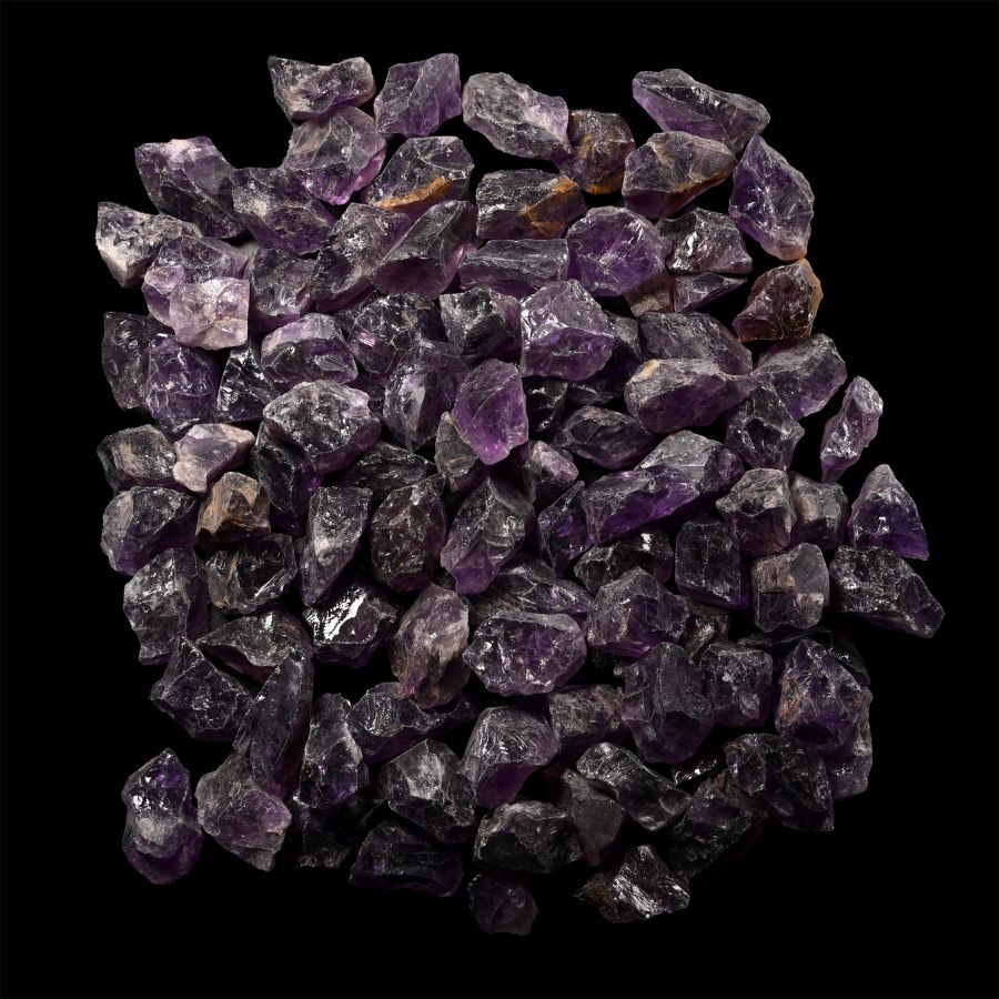 Purple Amethyst Crystal Chunk Group