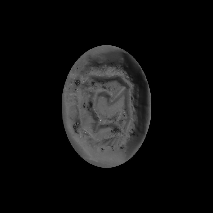 Medieval Bronze Seal Ring with R