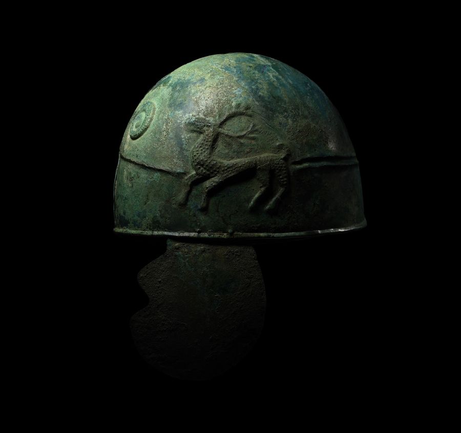 Scythian Chalcidian Helmet with Embossed Stags