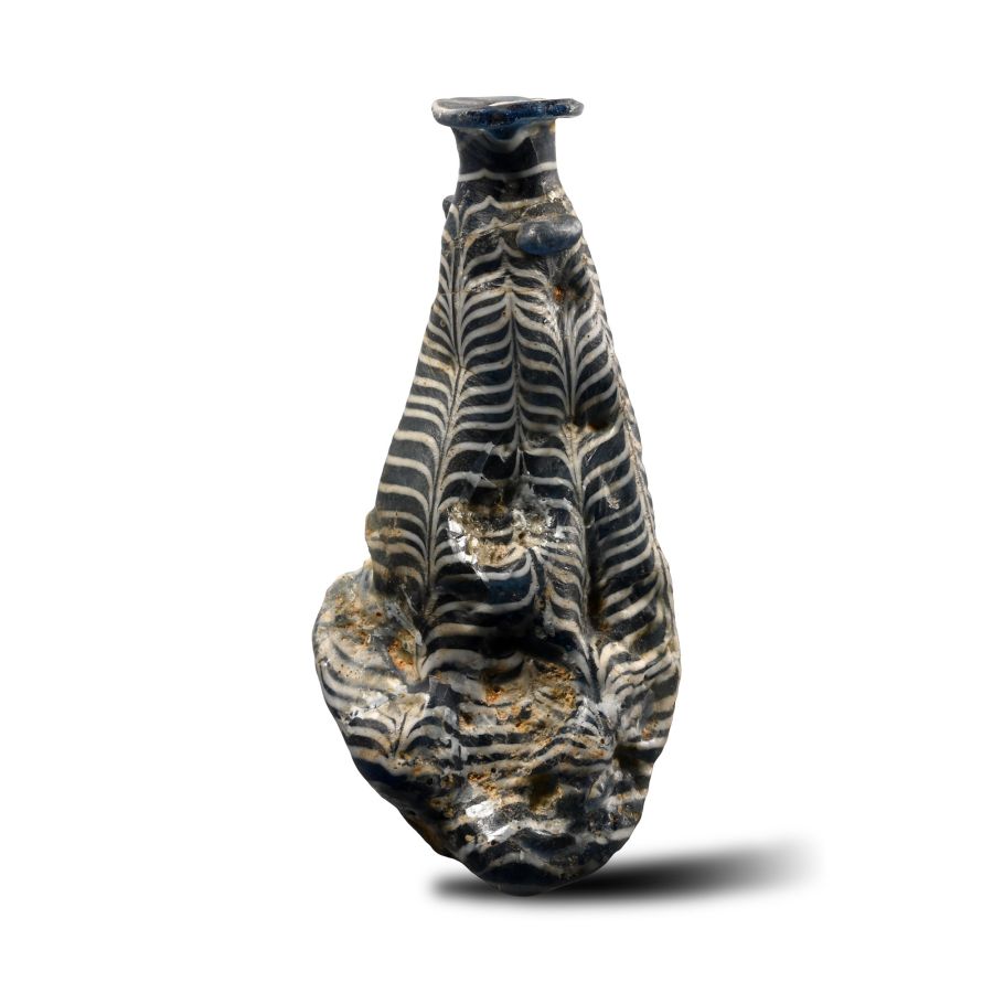 Greek Melted Core-Formed Glass Alabastron