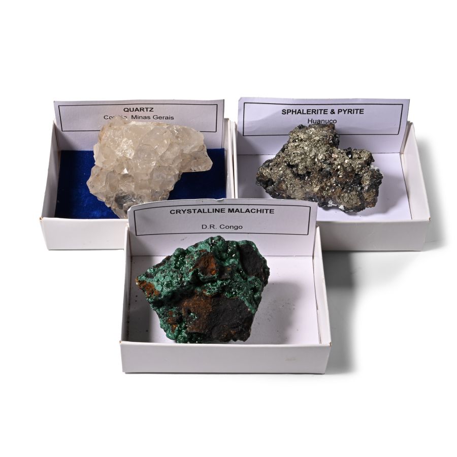 Boxed Quality Crystal Mineral Specimen Collection [3]