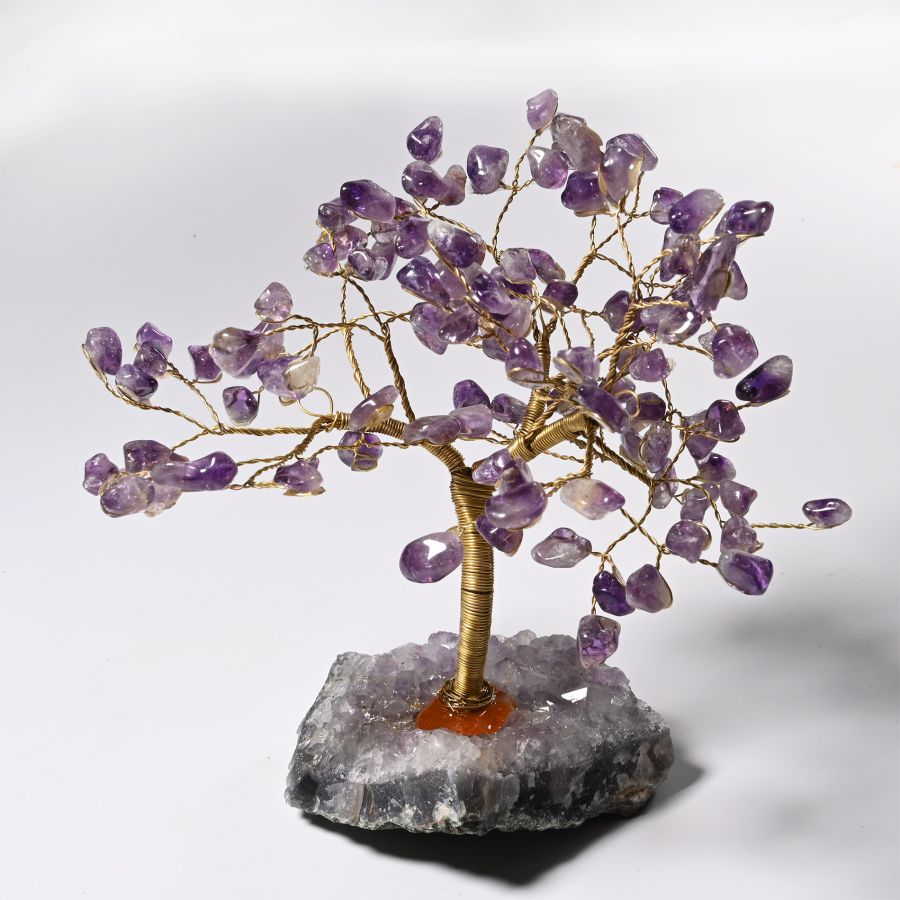 Amethyst Crystal Tree on Amethyst Crystal Geode Section