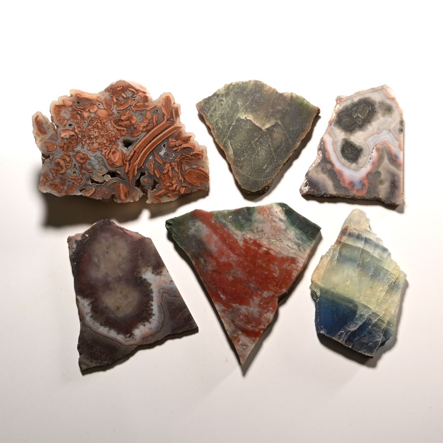 Large Cut and Polished Agate Slice Collection [6]