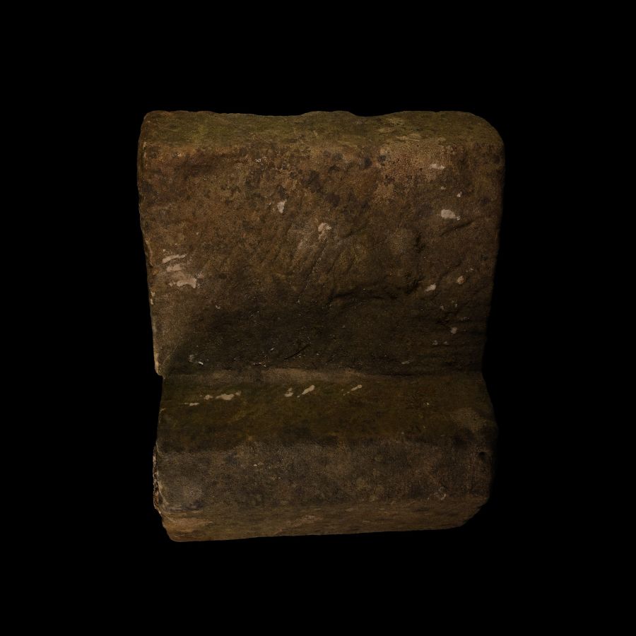Monumental Medieval Limestone Window Sill Section