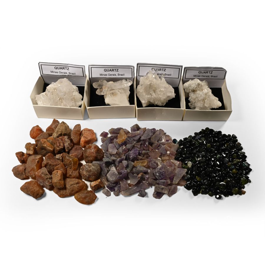 Mixed Mineral and Crystal Specimen Group