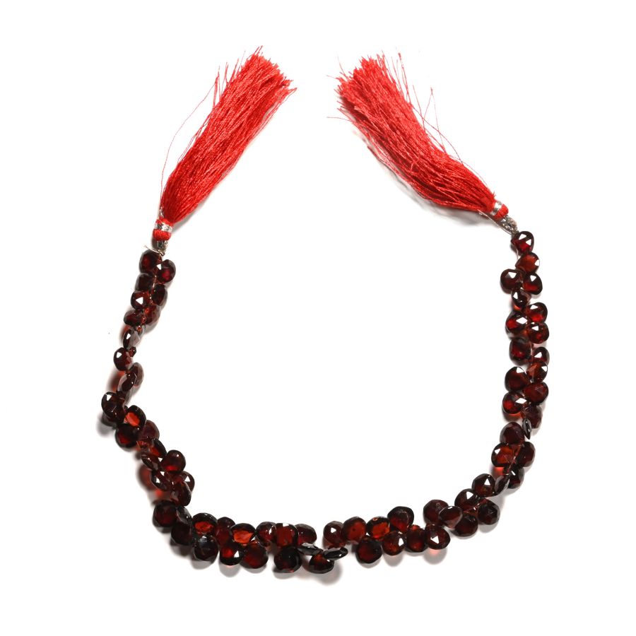Facetted Garnet Bead String