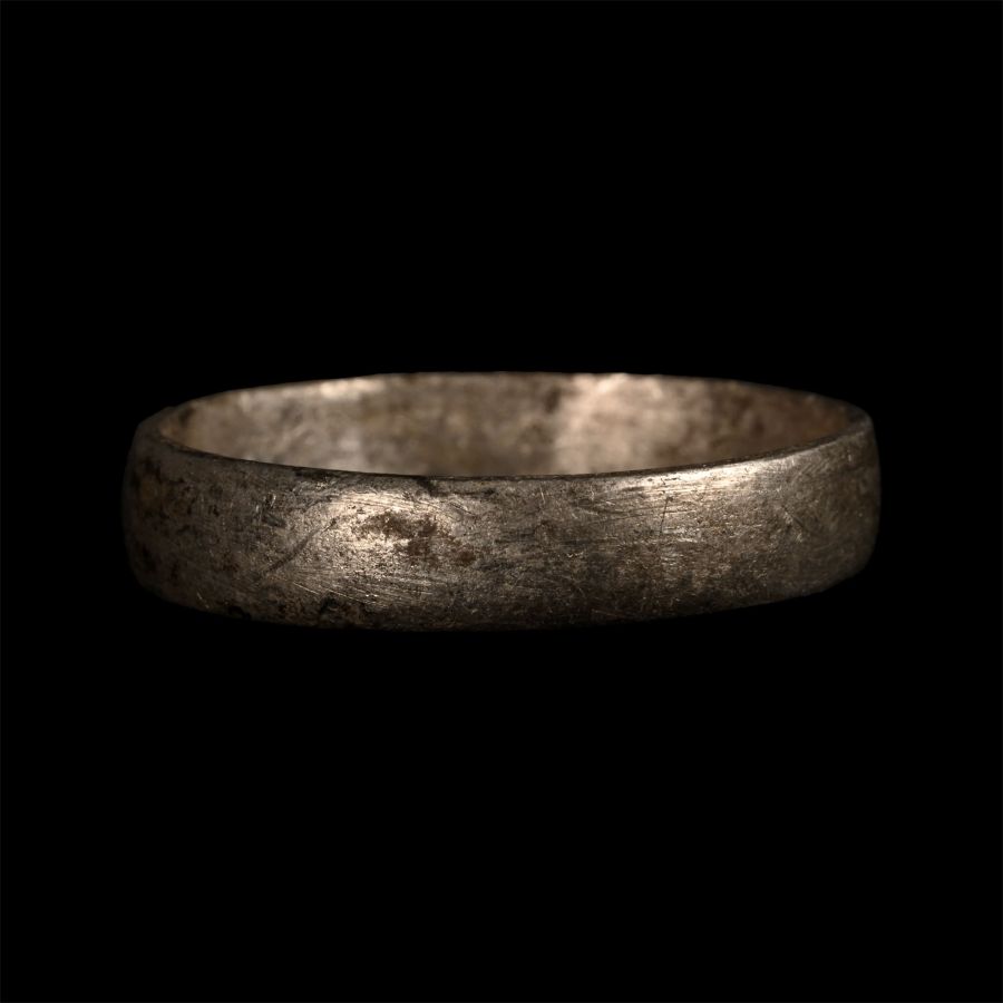 Silver Ring with Plain Hoop