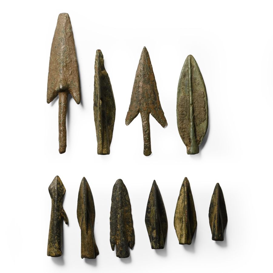 Large Greek Period Bronze Arrowhead Collection