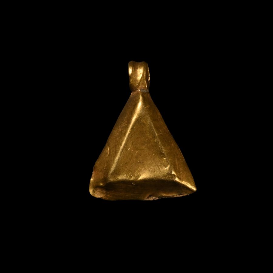 Medieval Triangular Gold Pendant