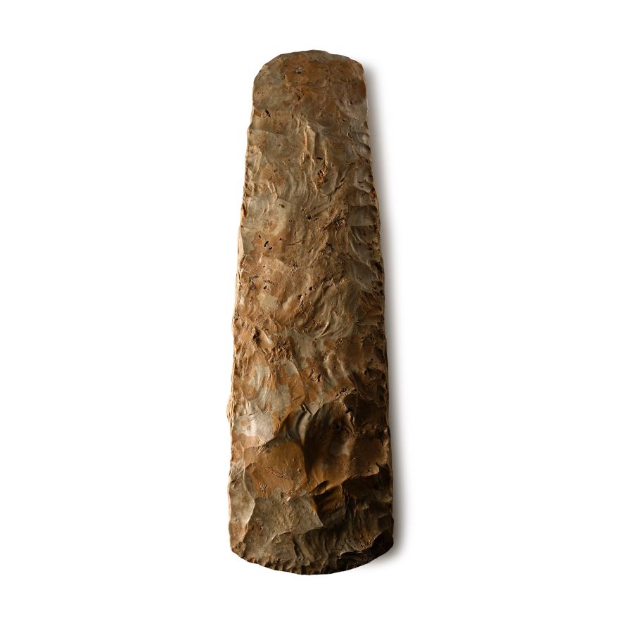 Massive Stone Age Thin-Butted Knapped Axe Head