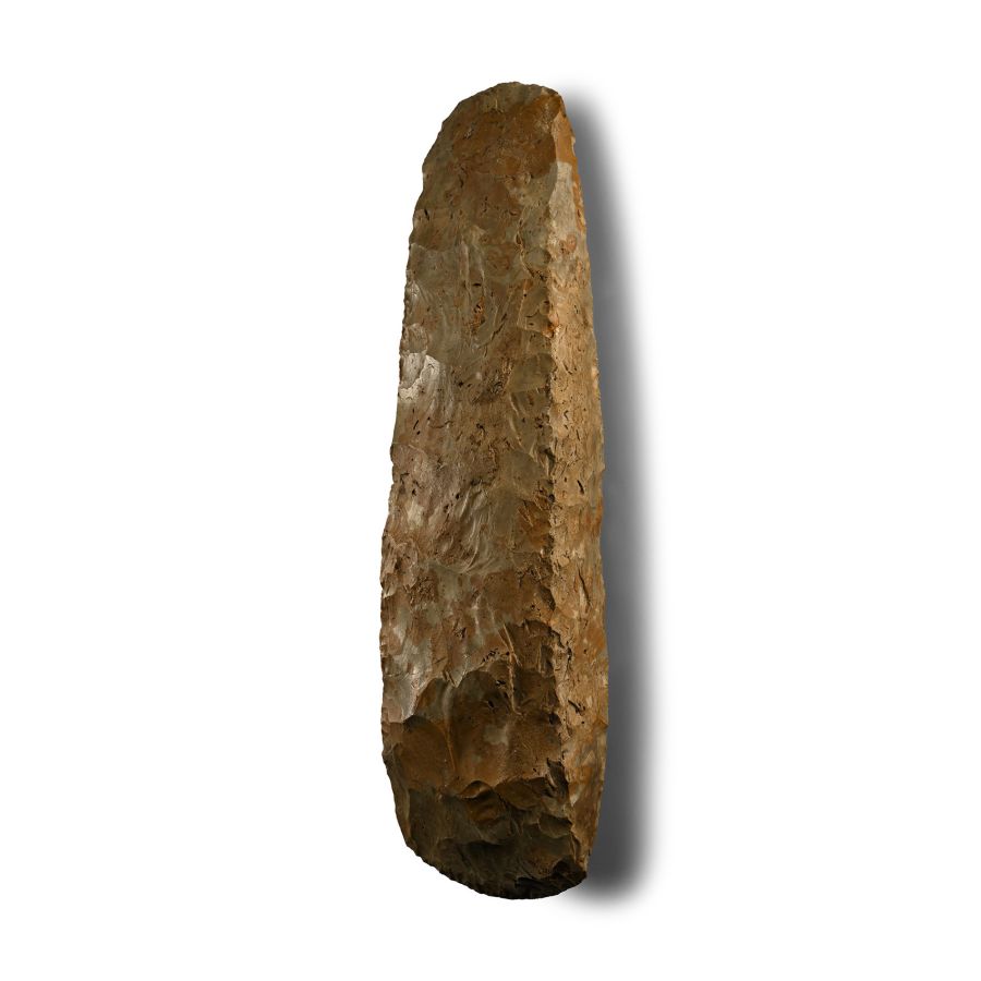 Massive Stone Age Thin-Butted Knapped Axe Head