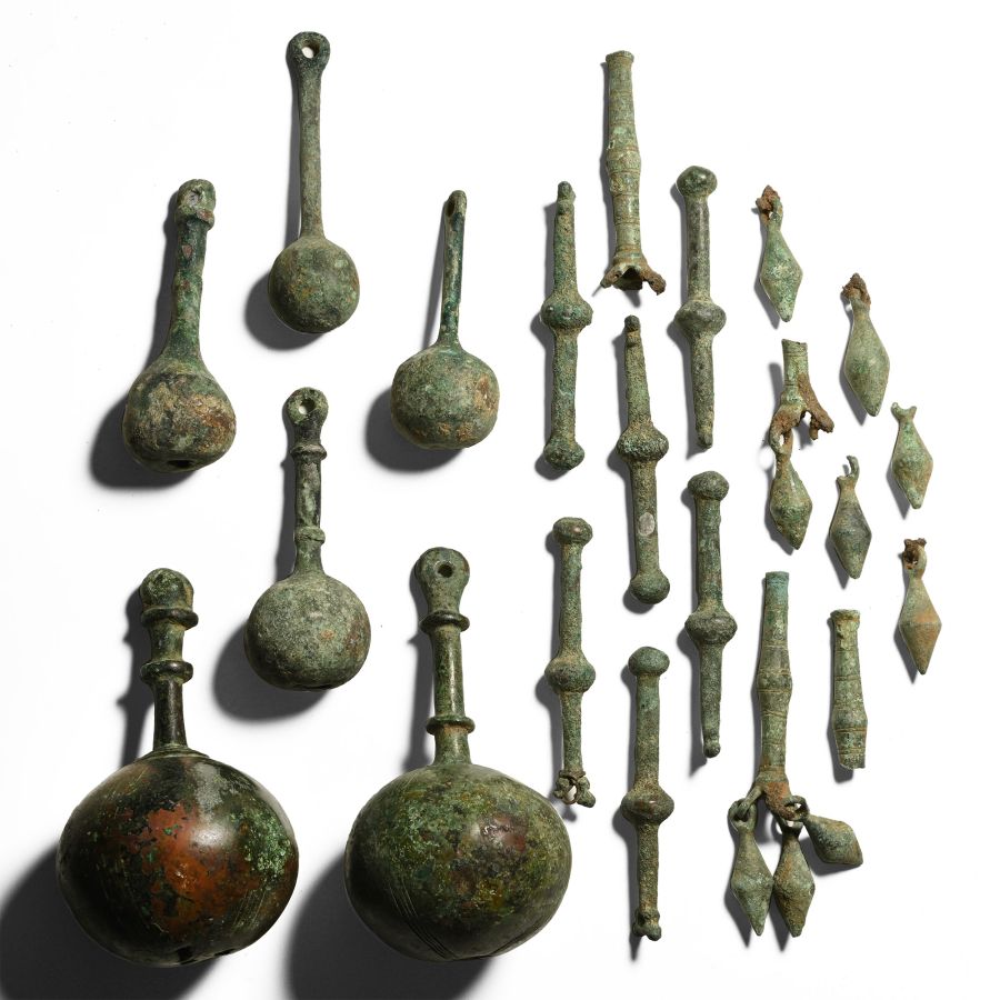 Greek Ensemble of Bronze Pendants