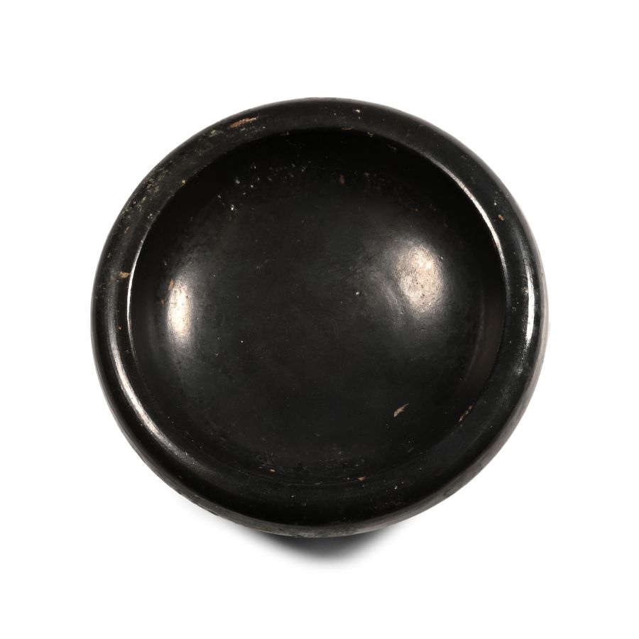 Greek Black-Glazed Terracotta Bowl
