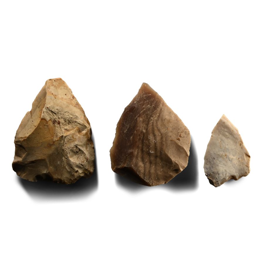 Stone Age Levallois French Flint Point Group