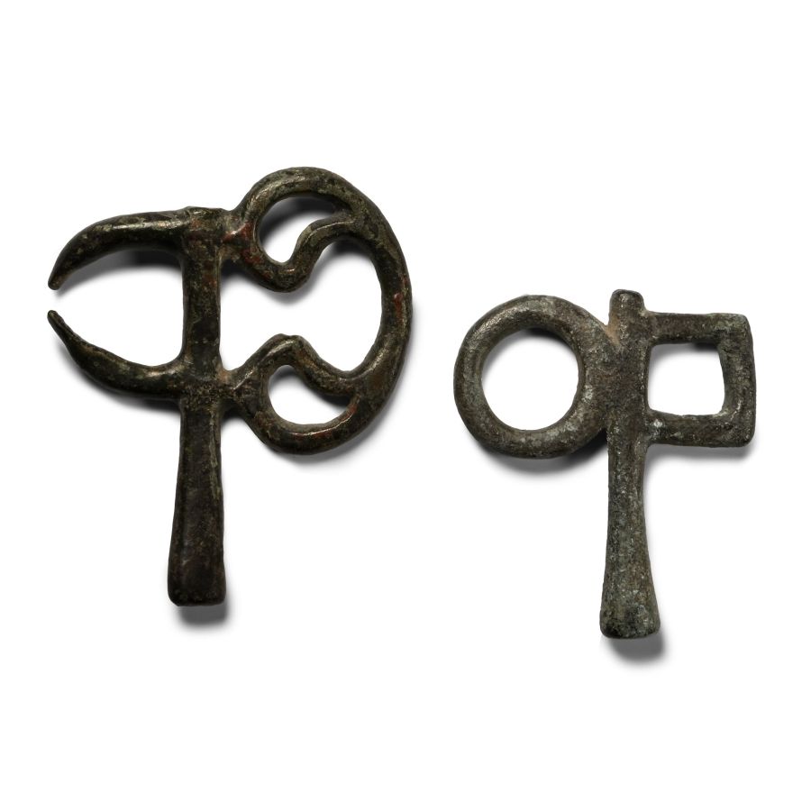 Greek Bronze Horse Harness Fitting Group