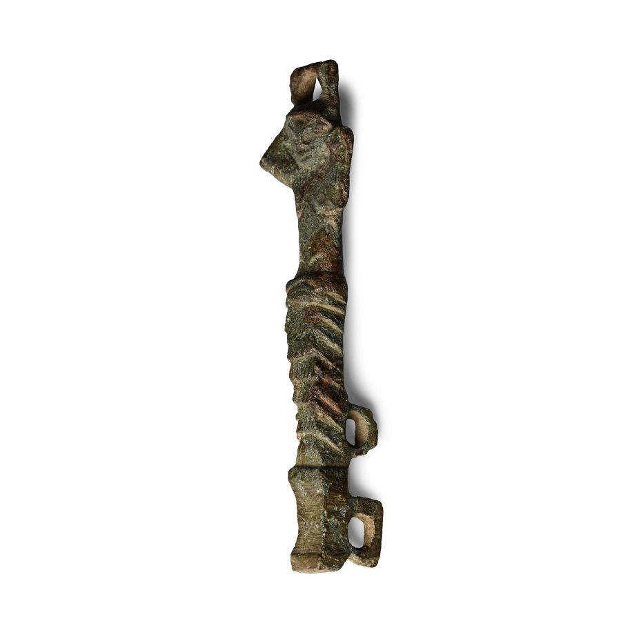Greek Bronze Lockplate Figure