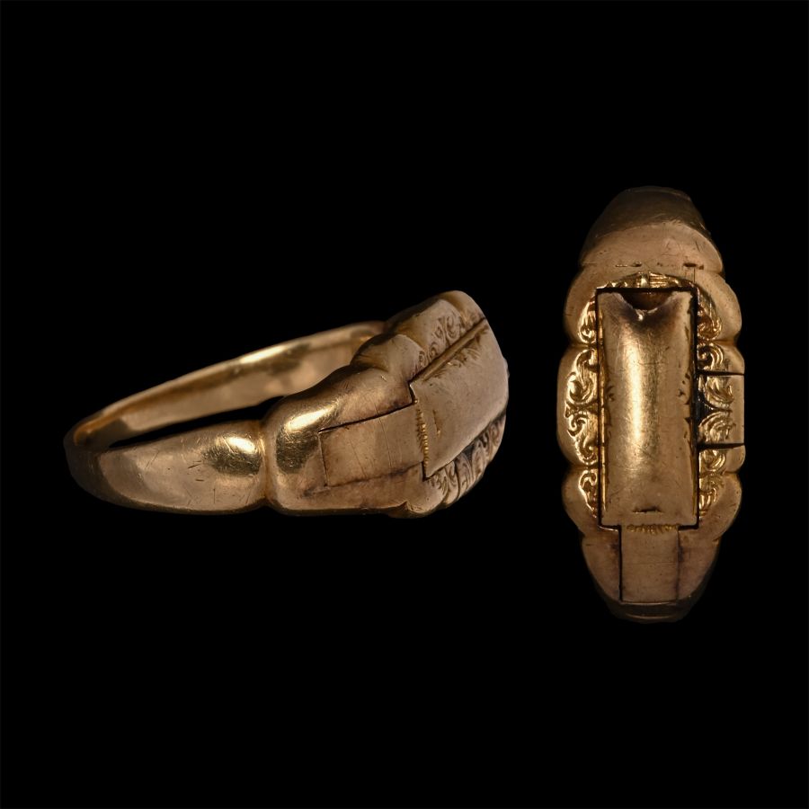 Civil War Period Gold Poison Ring