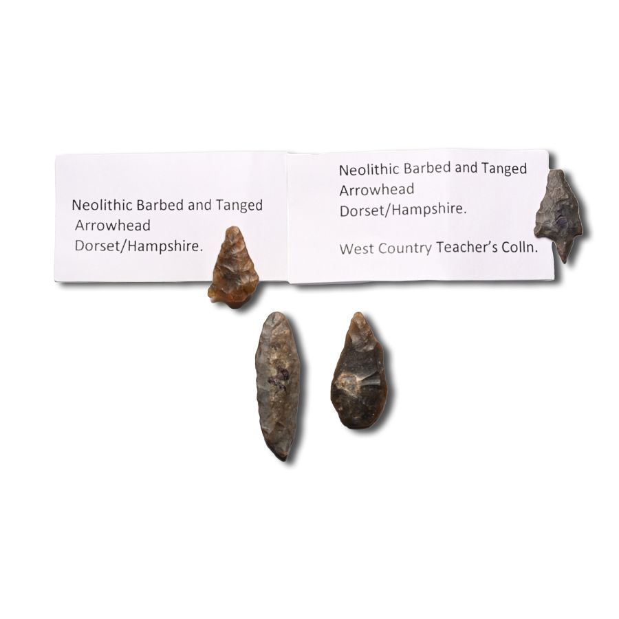 Stone Age English Flint Arrowhead Collection