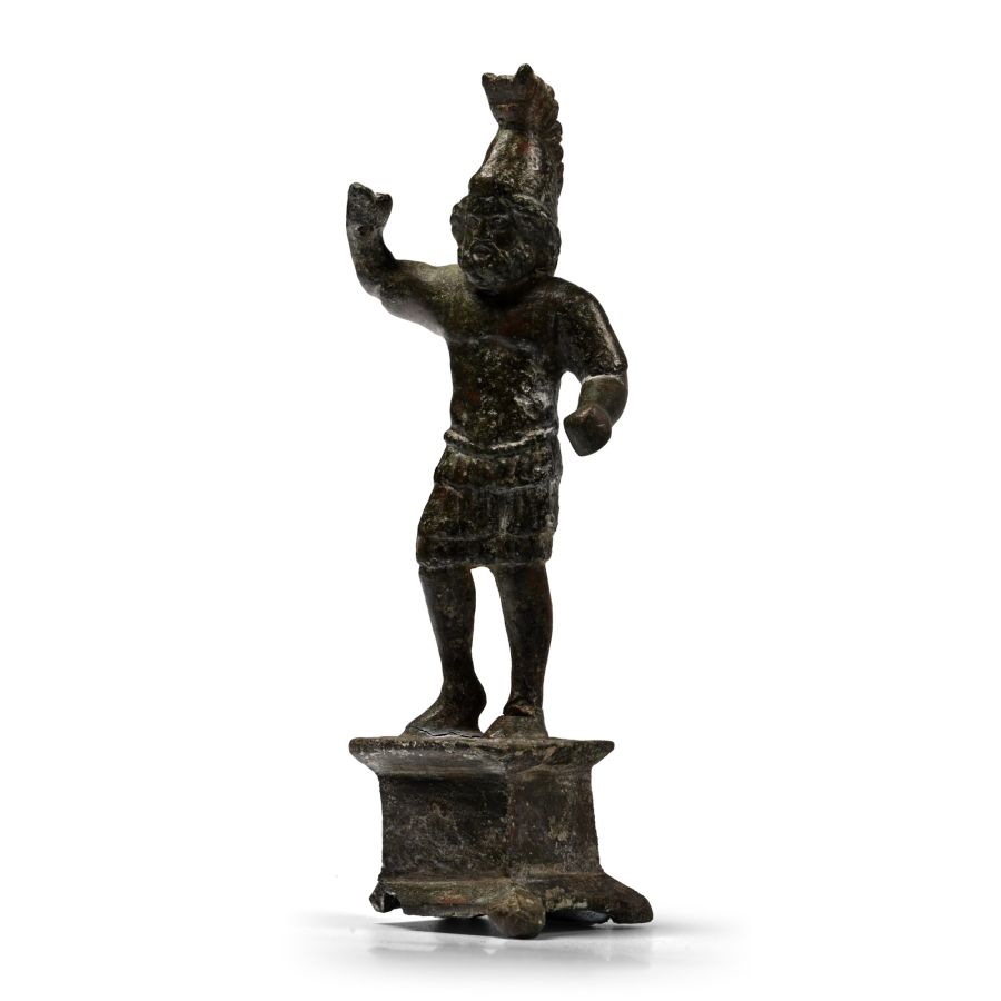 Roman Bronze Statuette of Mars on Original Plinth